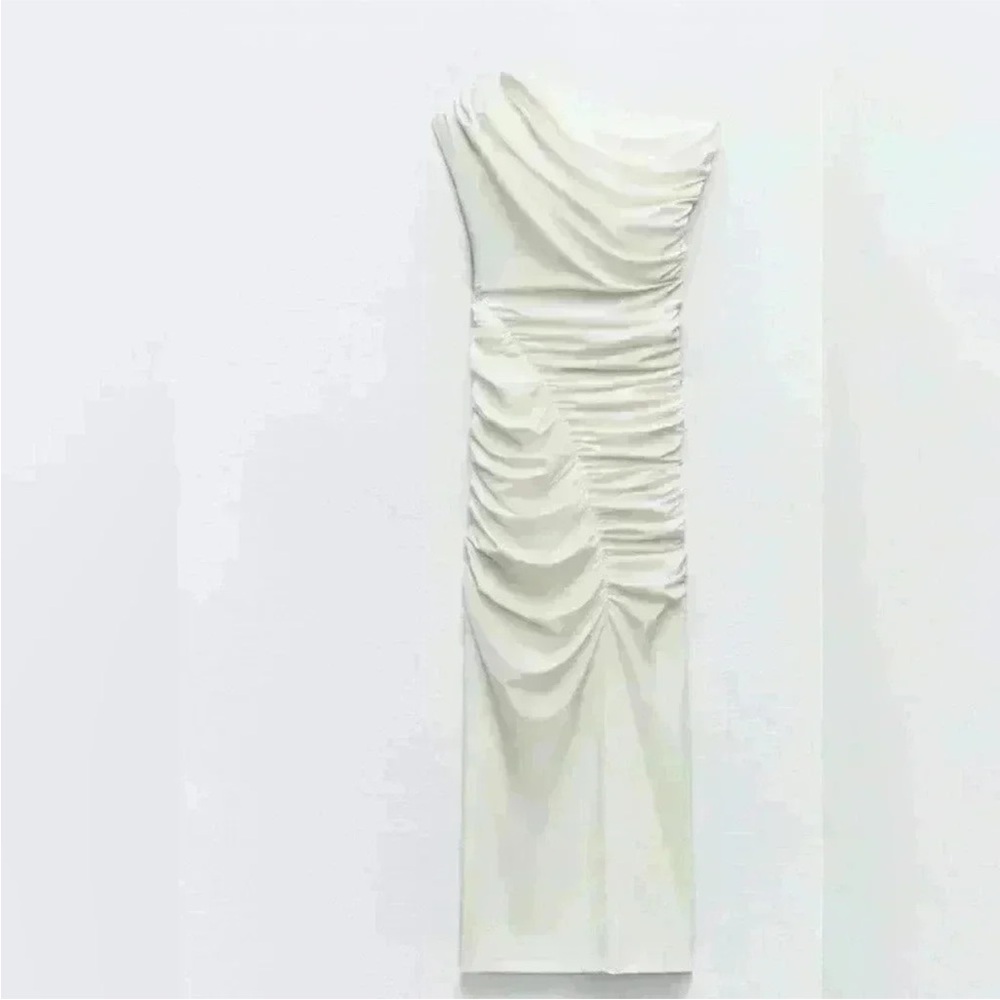 Zara One Shoulder White Dress